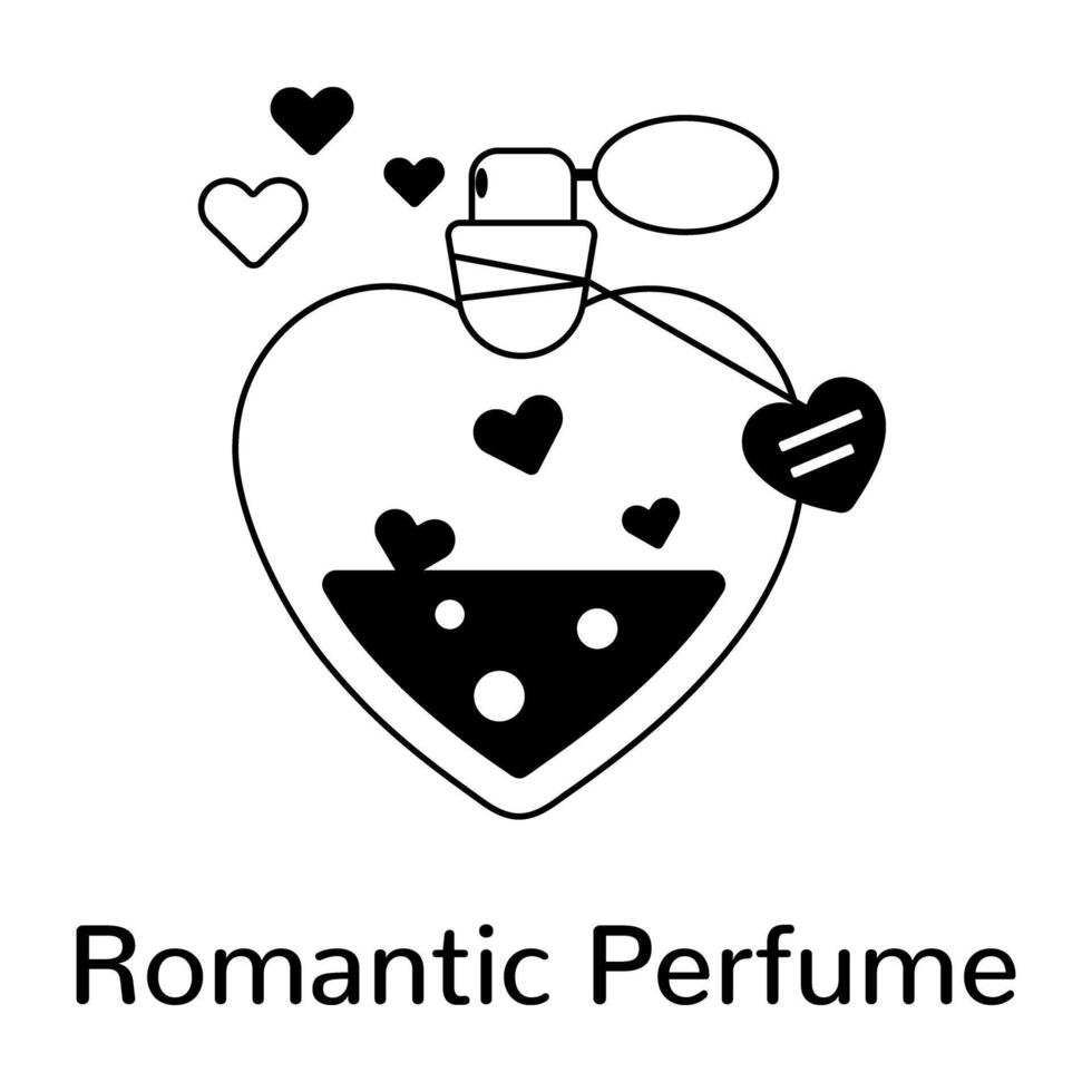 trendiges romantisches Parfüm vektor