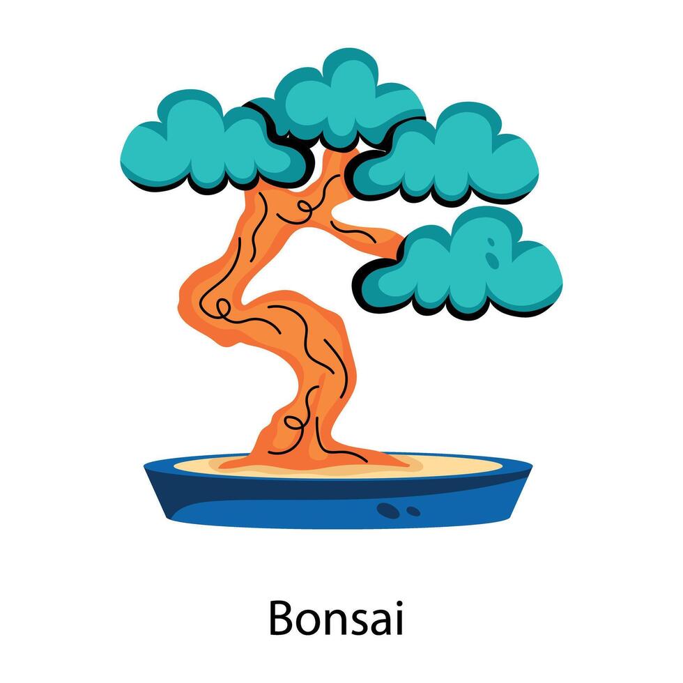 modisch Bonsai Konzepte vektor