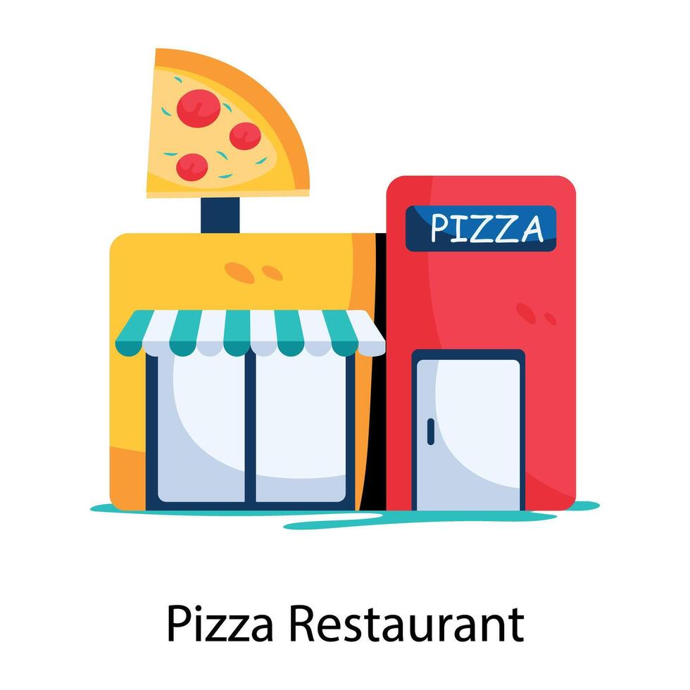 trendig pizza restaurang vektor