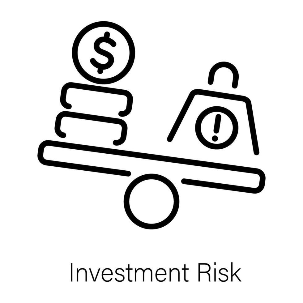 trendig investering risk vektor