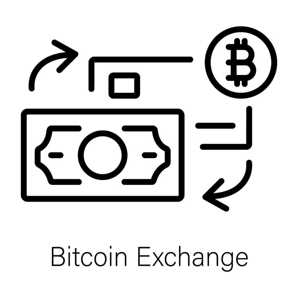 modisch Bitcoin Austausch vektor