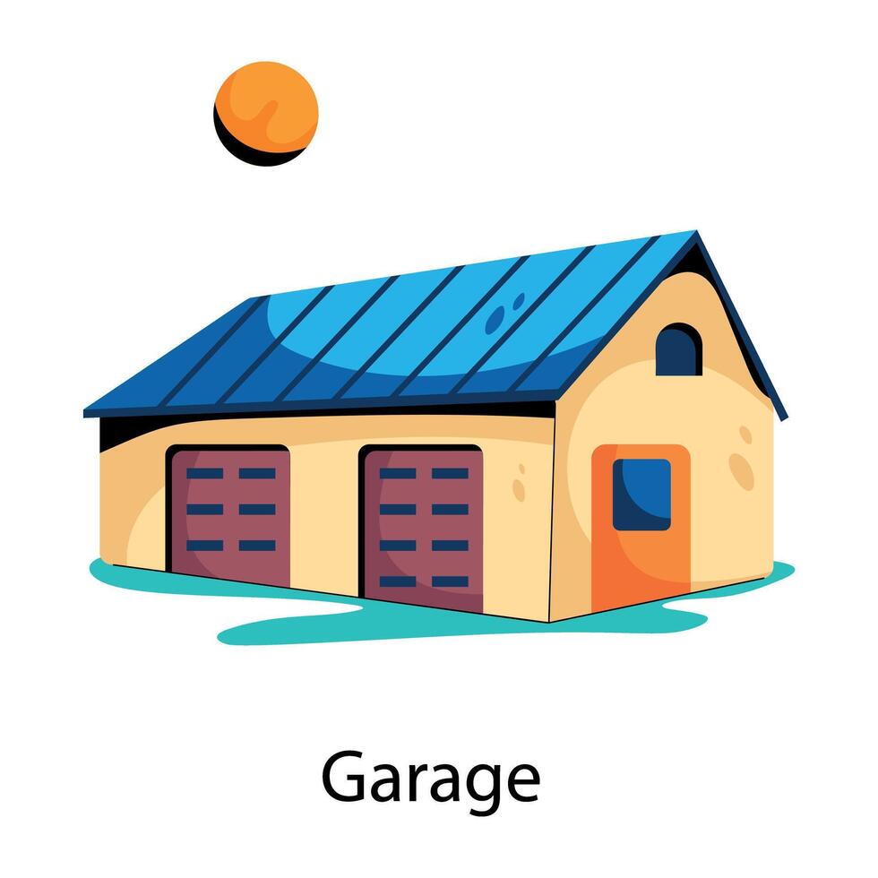 trendiga garagekoncept vektor