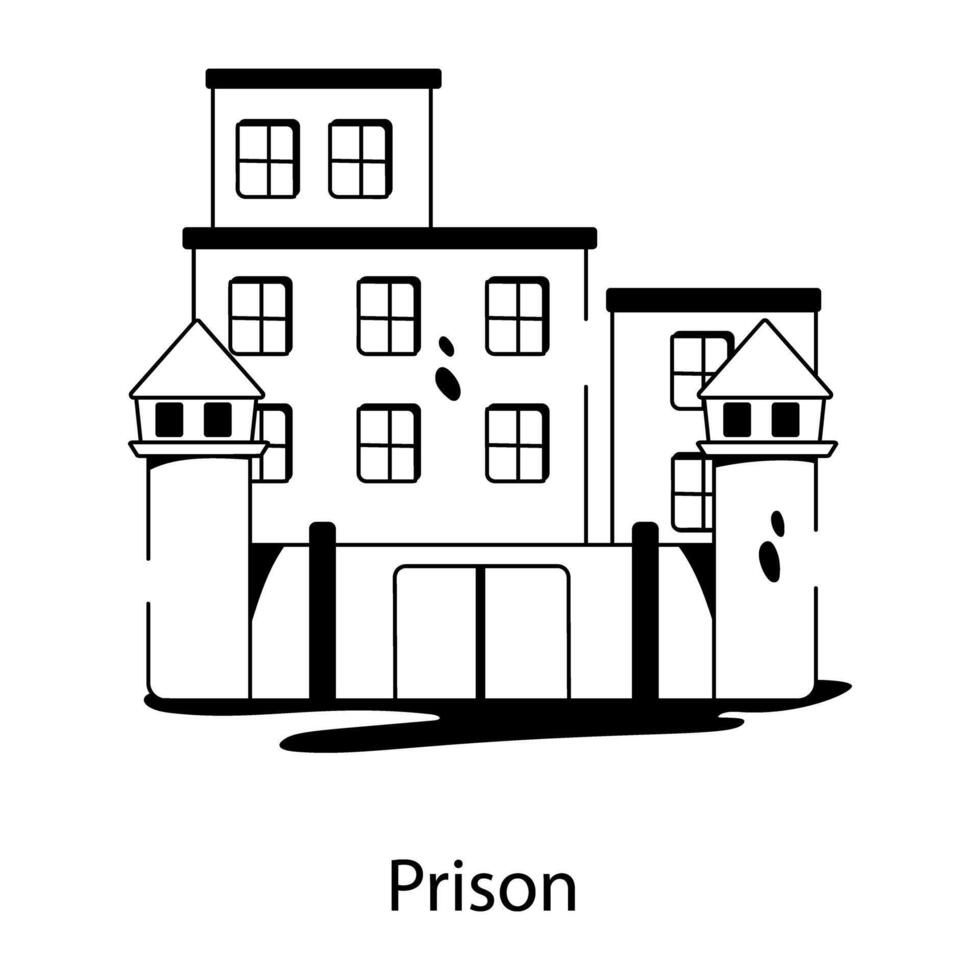 trendiga fängelsekoncept vektor