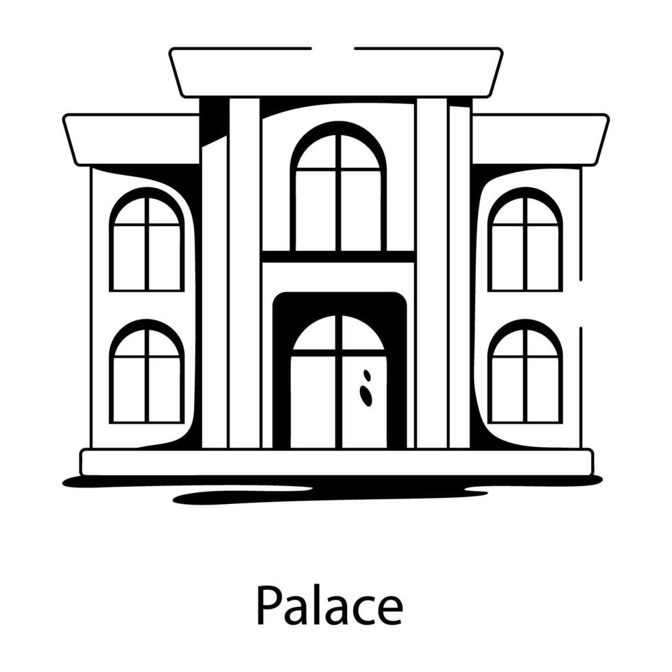 trendige Palastkonzepte vektor