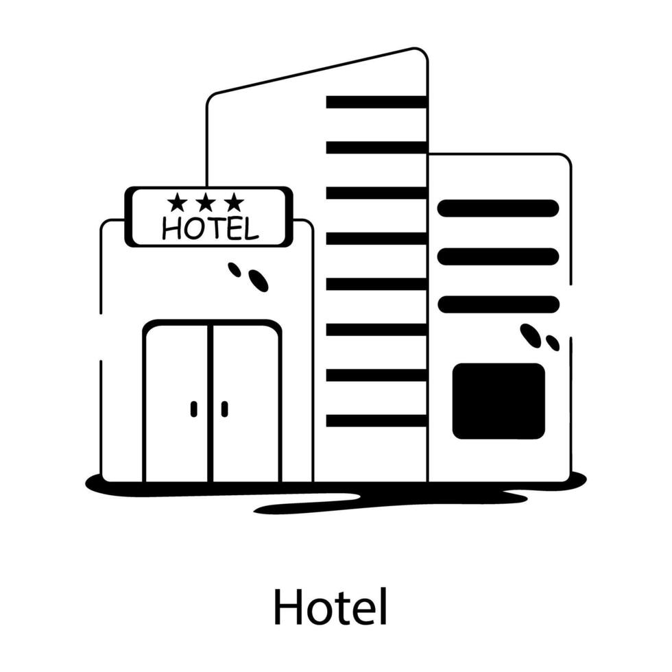 trendiga hotellkoncept vektor