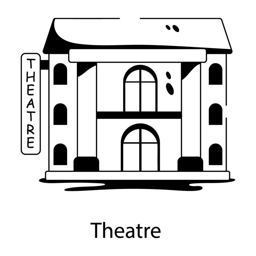 trendiga teaterkoncept vektor