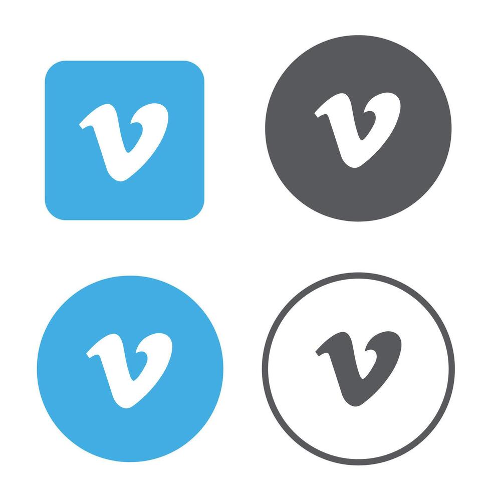 Original und runden Sozial Medien Symbole oder Sozial Netzwerk Logos eben Vektor Symbole einstellen Sammlung zum Apps und Websites