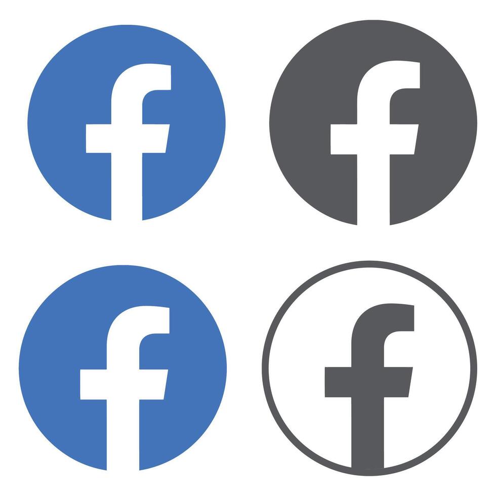 original- och runda social media ikoner eller social nätverk logotyper platt vektor ikoner uppsättning samling för appar och webbplatser