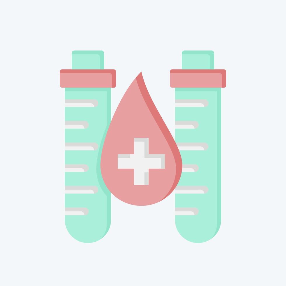 ikon blod rör. relaterad till blod donation symbol. platt stil. enkel design redigerbar. enkel illustration vektor