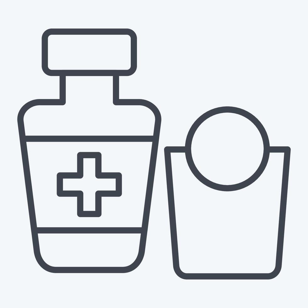 ikon blod tonic. relaterad till blod donation symbol. linje stil. enkel design redigerbar. enkel illustration vektor