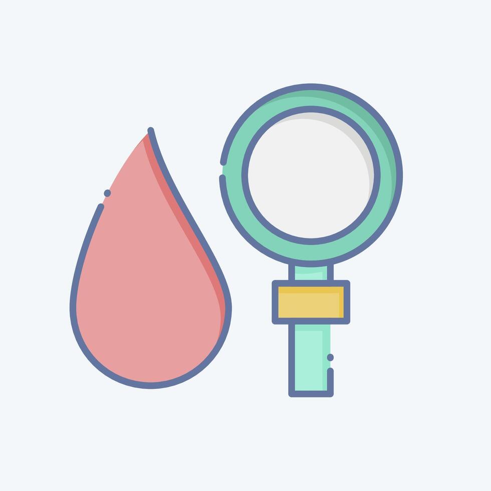 ikon sökande. relaterad till blod donation symbol. klotter stil. enkel design redigerbar. enkel illustration vektor