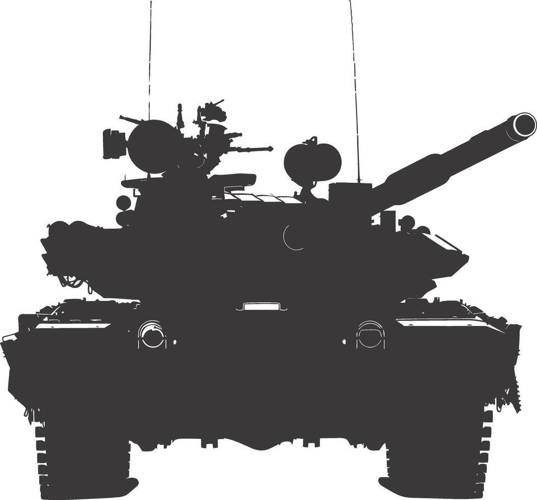 ai generiert Silhouette Militär- Panzer schwarz Farbe nur vektor