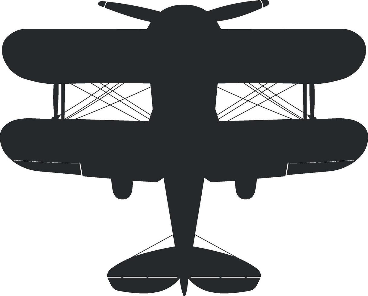 schwarz Flugzeug Silhouette ohne Hintergrund vektor