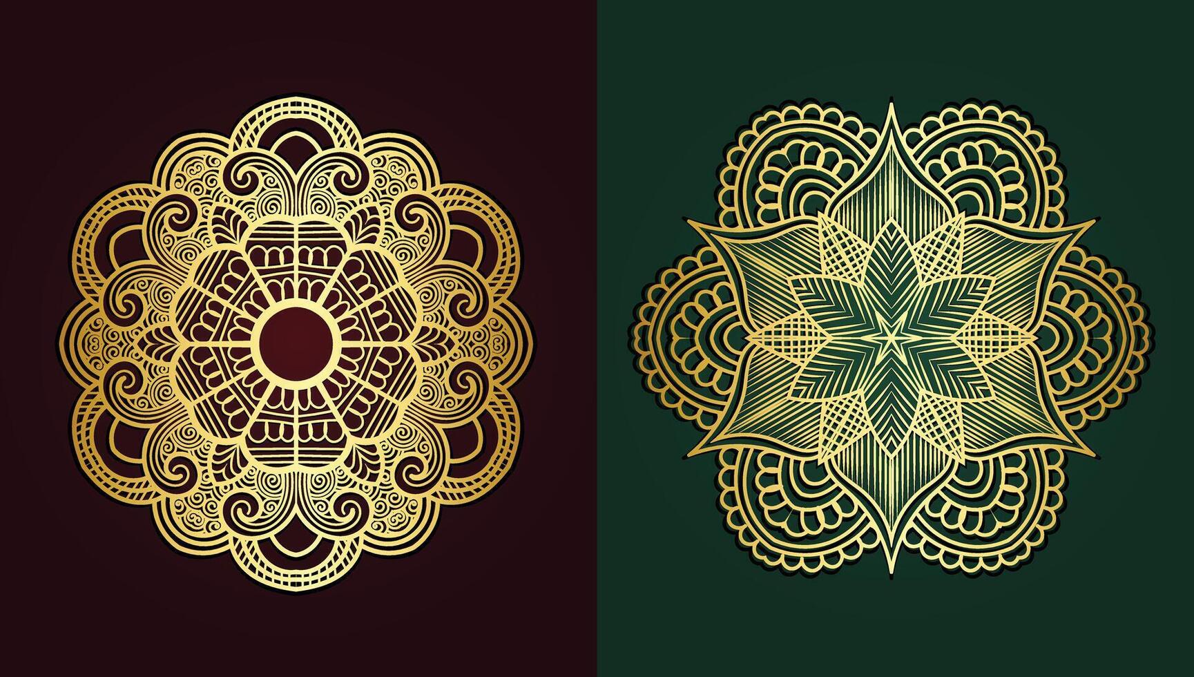 Vektor Luxus Gold Mandala dekorativ Hintergrund