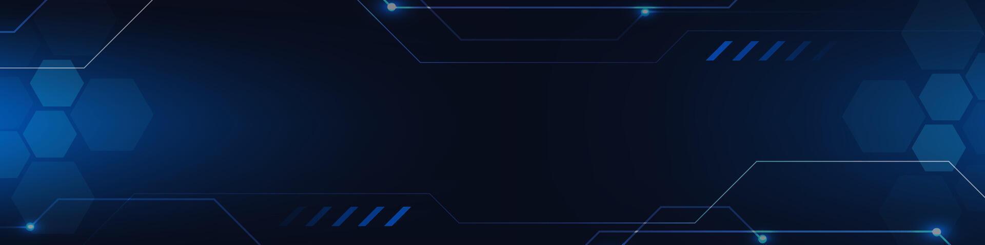 Gradient Digital Technologie Banner. futuristisch Banner zum verschiedene Design Projekte eine solche wie Webseiten, Präsentationen, drucken Materialien, Sozial Medien Beiträge vektor