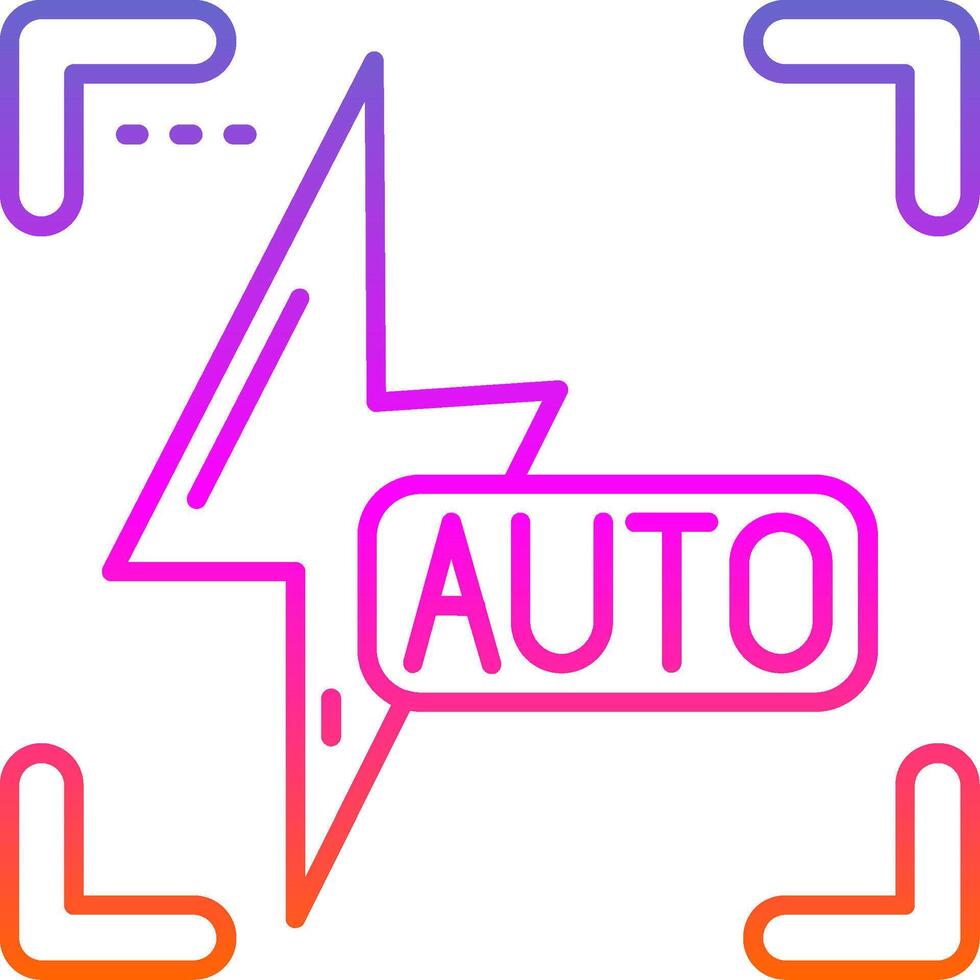 Auto Blitz Linie Gradient Symbol vektor