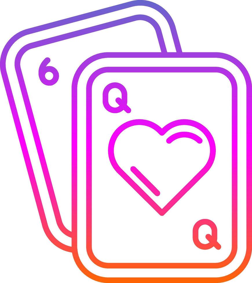 Poker Linie Gradient Symbol vektor