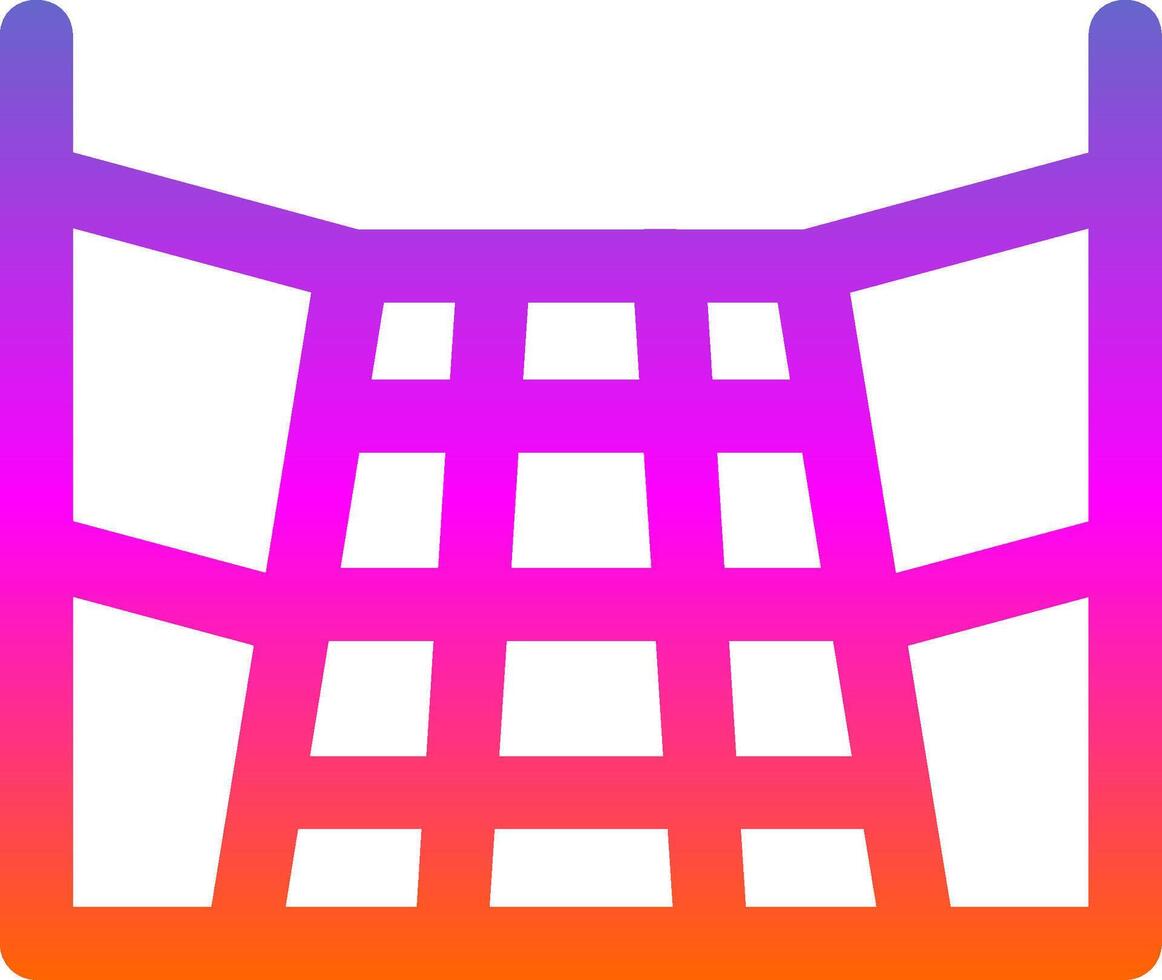 3d Perspektive Gitter Linie Gradient Symbol vektor