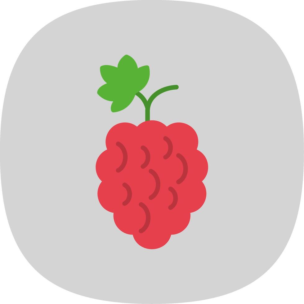 Himbeeren eben Kurve Symbol vektor