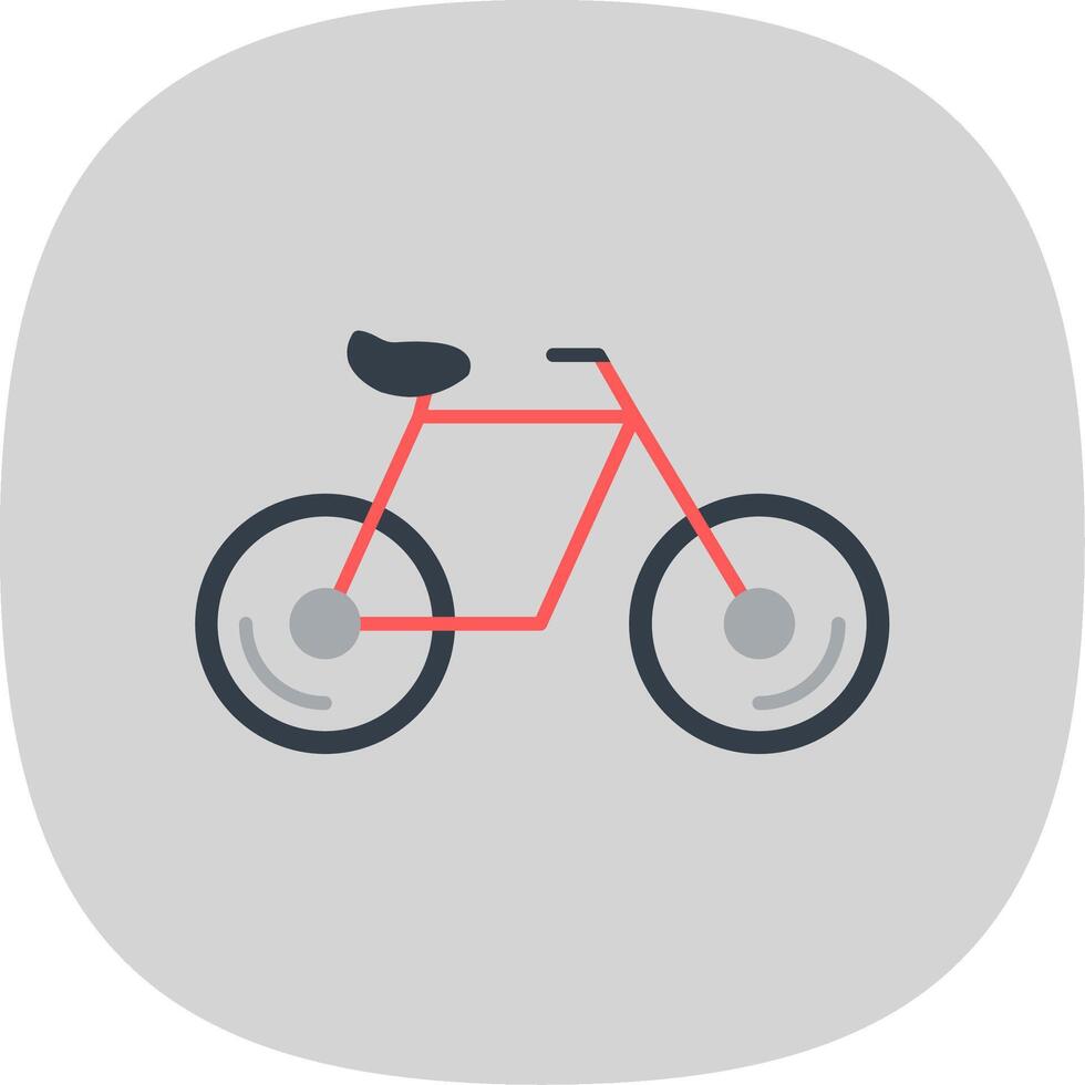Fahrrad eben Kurve Symbol vektor