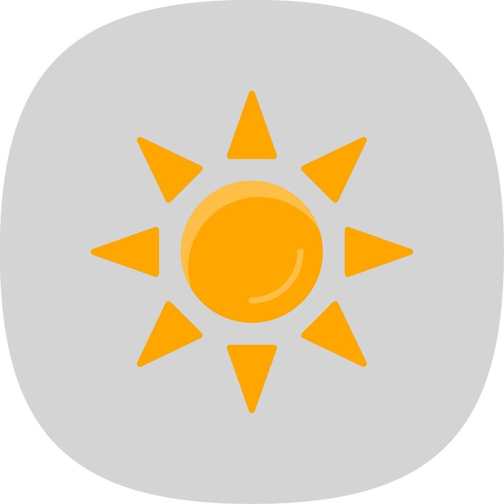 Sonne eben Kurve Symbol vektor