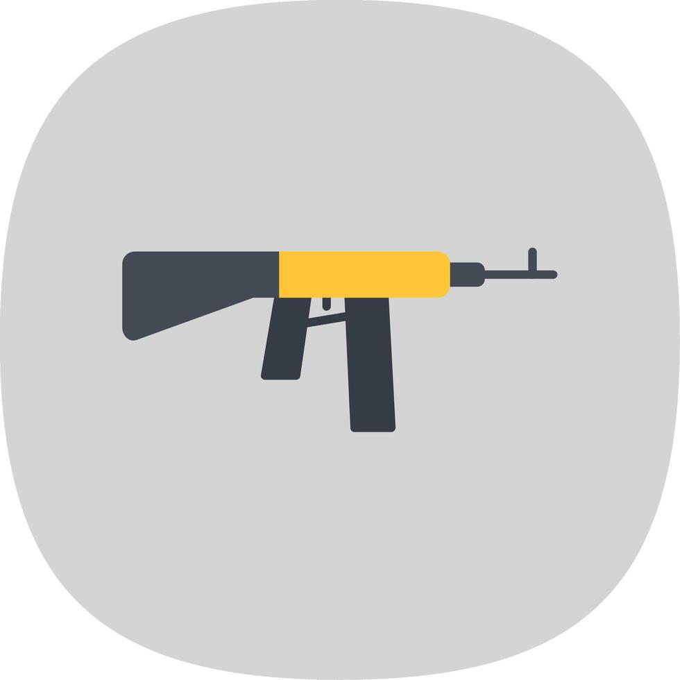 Gewehr eben Kurve Symbol vektor