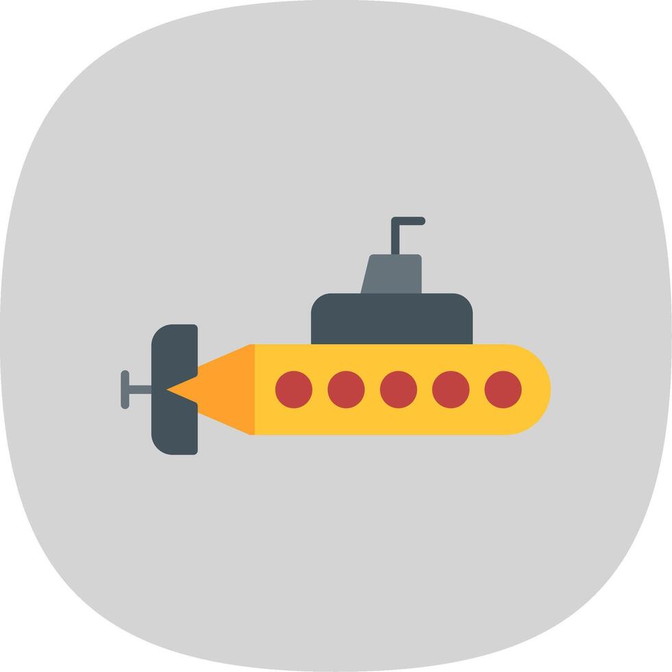 U-Boot eben Kurve Symbol vektor