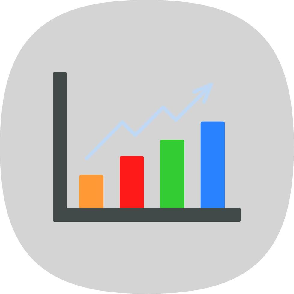 Wachstum Graph eben Kurve Symbol vektor