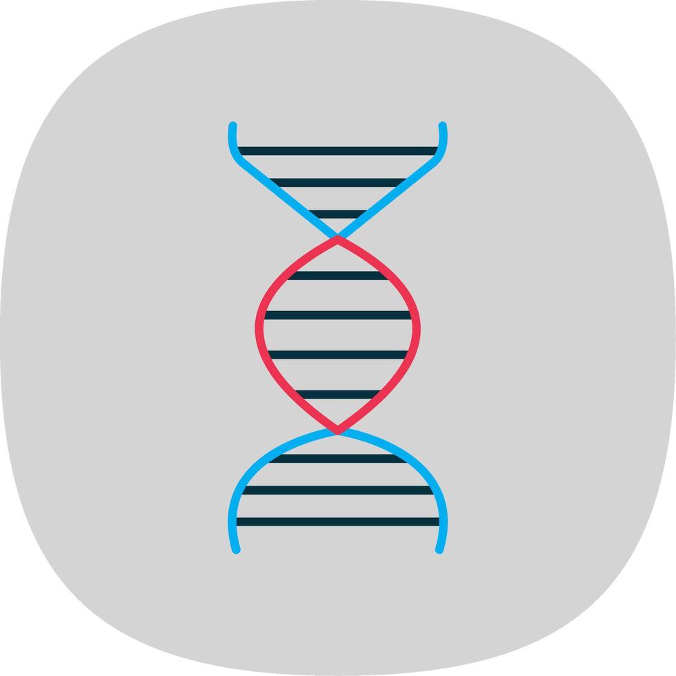 dna platt kurva ikon vektor