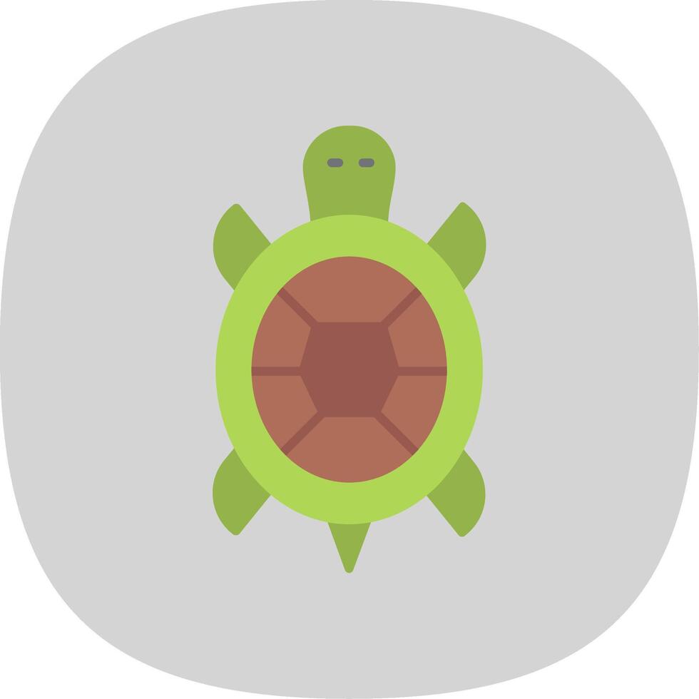 Schildkröte eben Kurve Symbol vektor