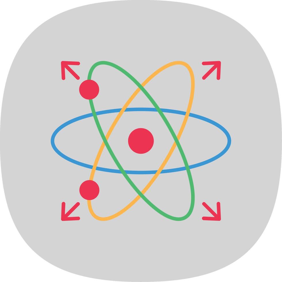 Atom eben Kurve Symbol vektor