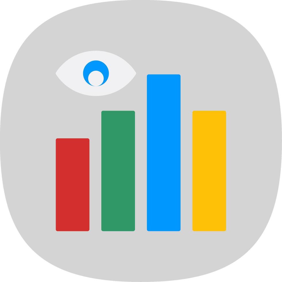 data visualisering platt kurva ikon vektor