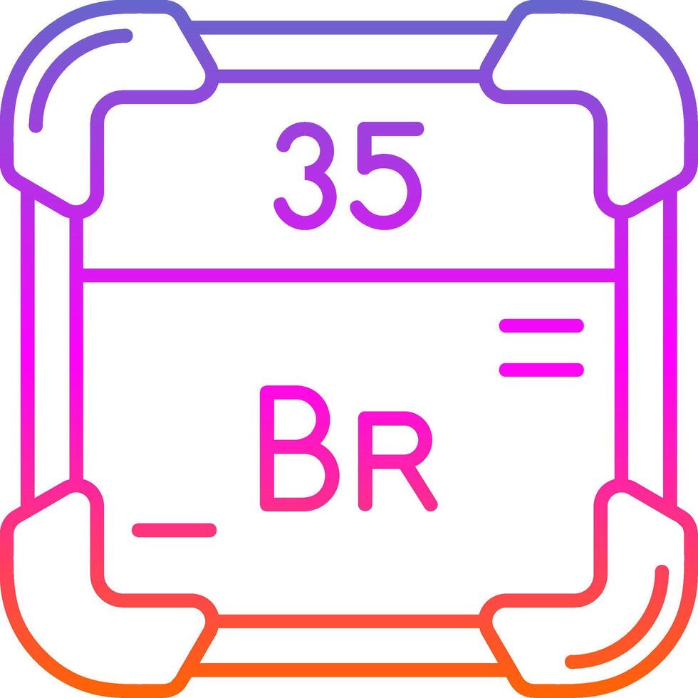 Brom Linie Gradient Symbol vektor