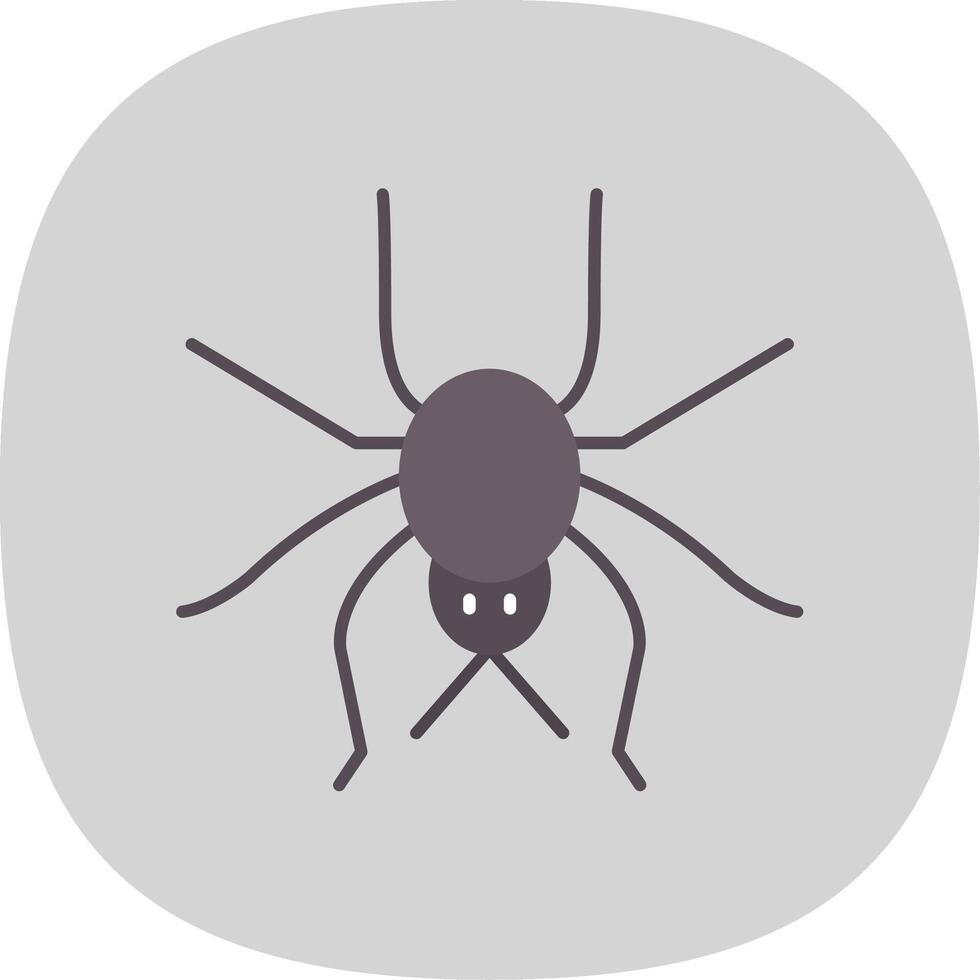 Spinne eben Kurve Symbol vektor