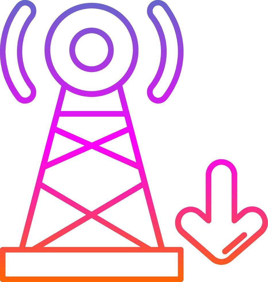 signal linje gradient ikon vektor