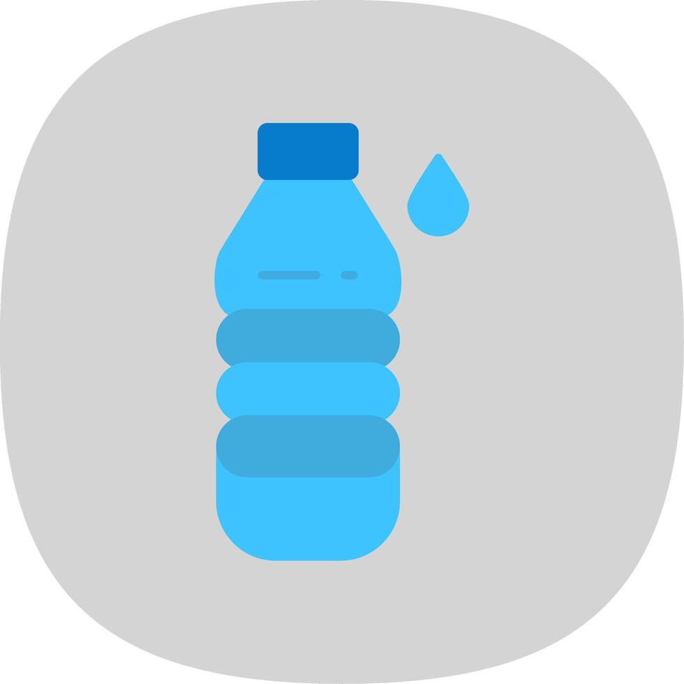 Wasser Flasche eben Kurve Symbol vektor