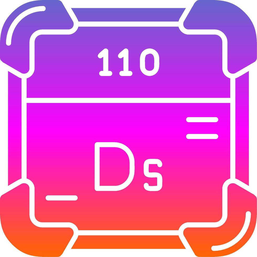 darmstadtium Glyphe Gradient Symbol vektor