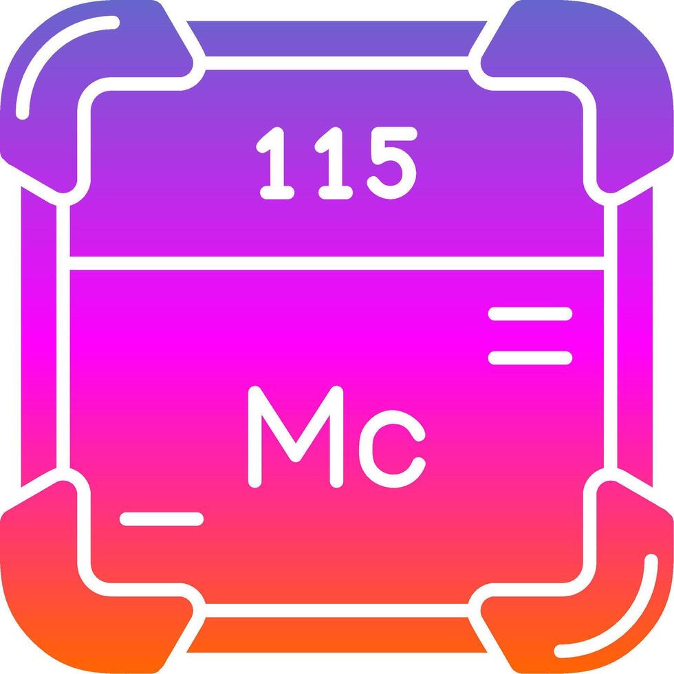 moscovium Glyphe Gradient Symbol vektor