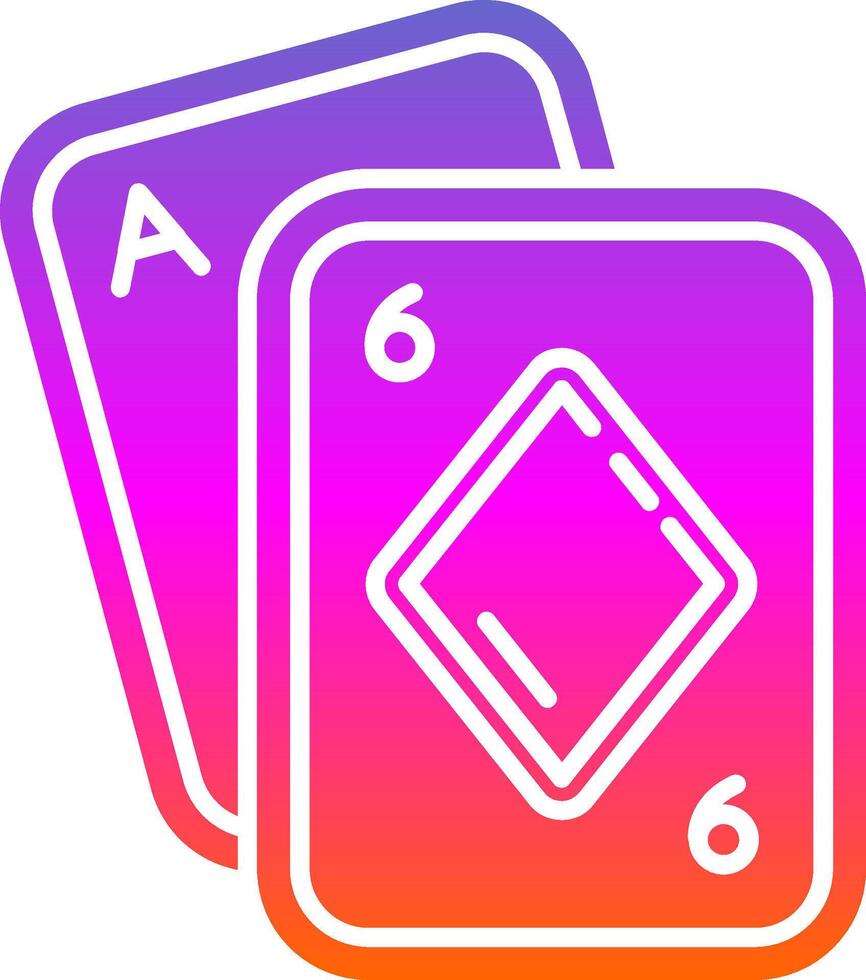 Poker Glyphe Gradient Symbol vektor