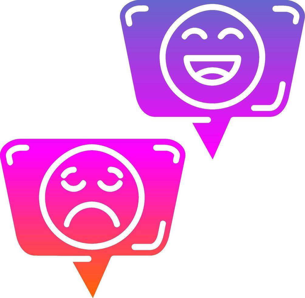emojis glyf lutning ikon vektor
