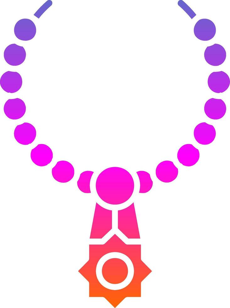 Halskette Glyphenverlaufssymbol vektor