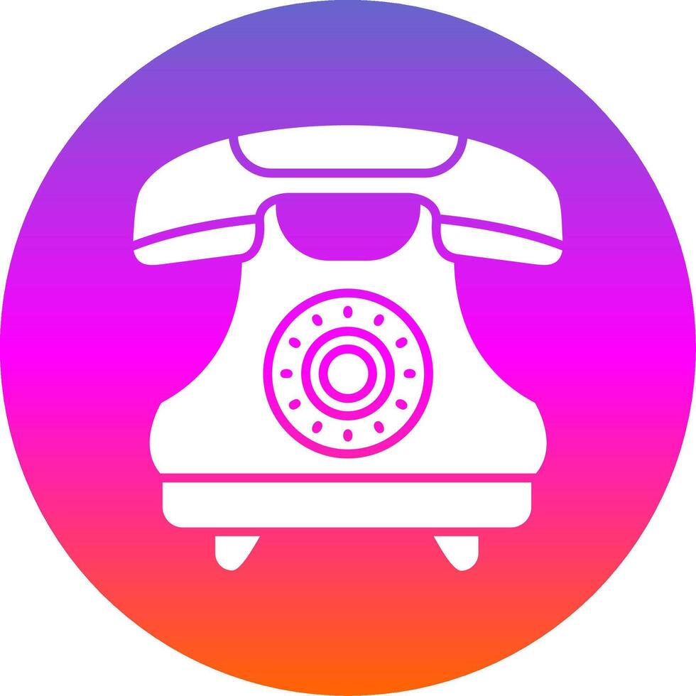 telefon glyf lutning cirkel ikon vektor