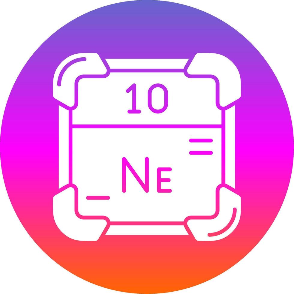 Neon- Glyphe Gradient Kreis Symbol vektor