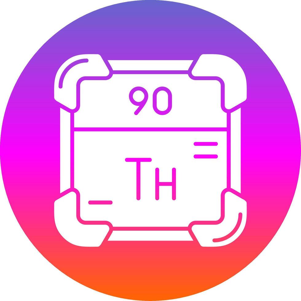 thorium glyf lutning cirkel ikon vektor
