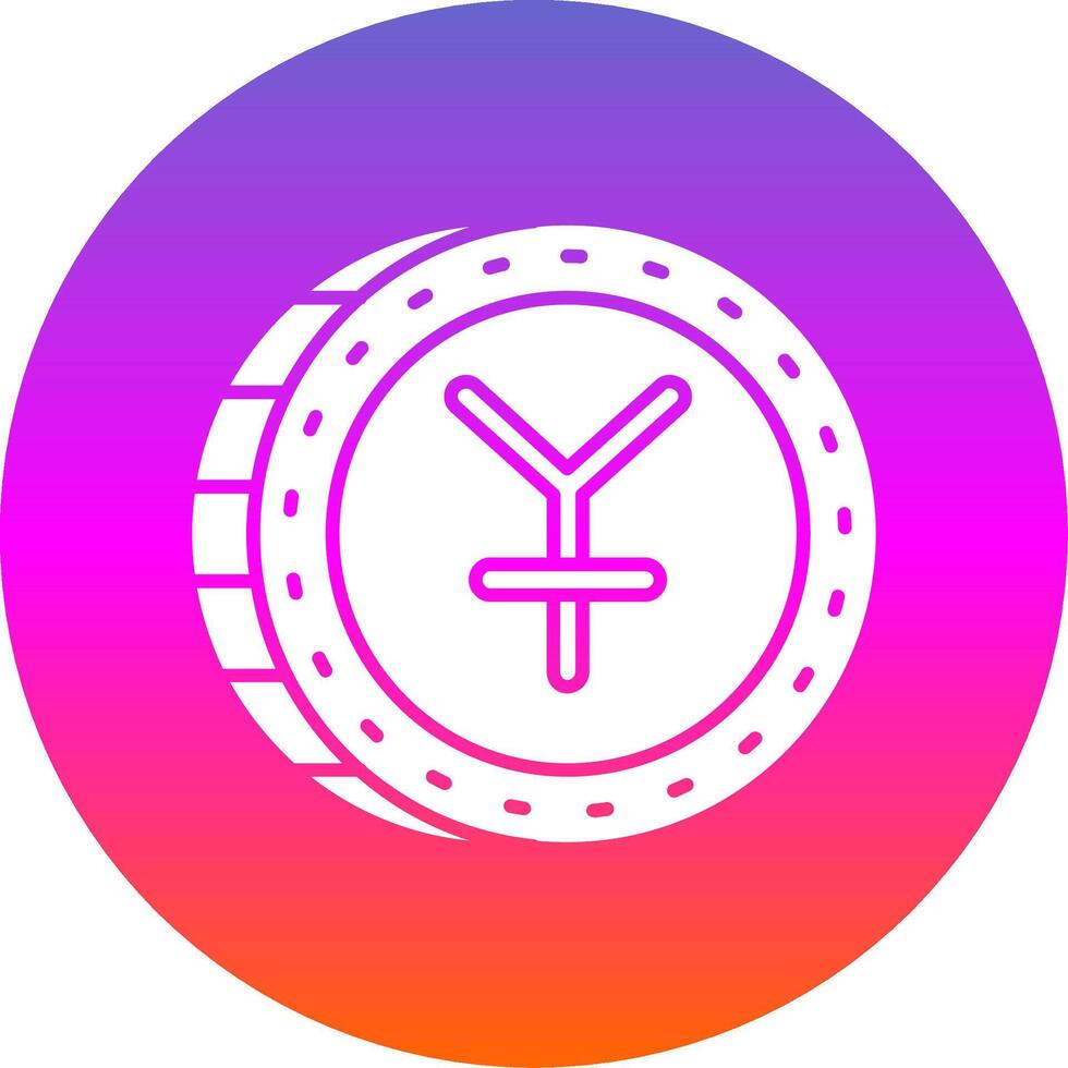 Yuan Glyphe Gradient Kreis Symbol vektor