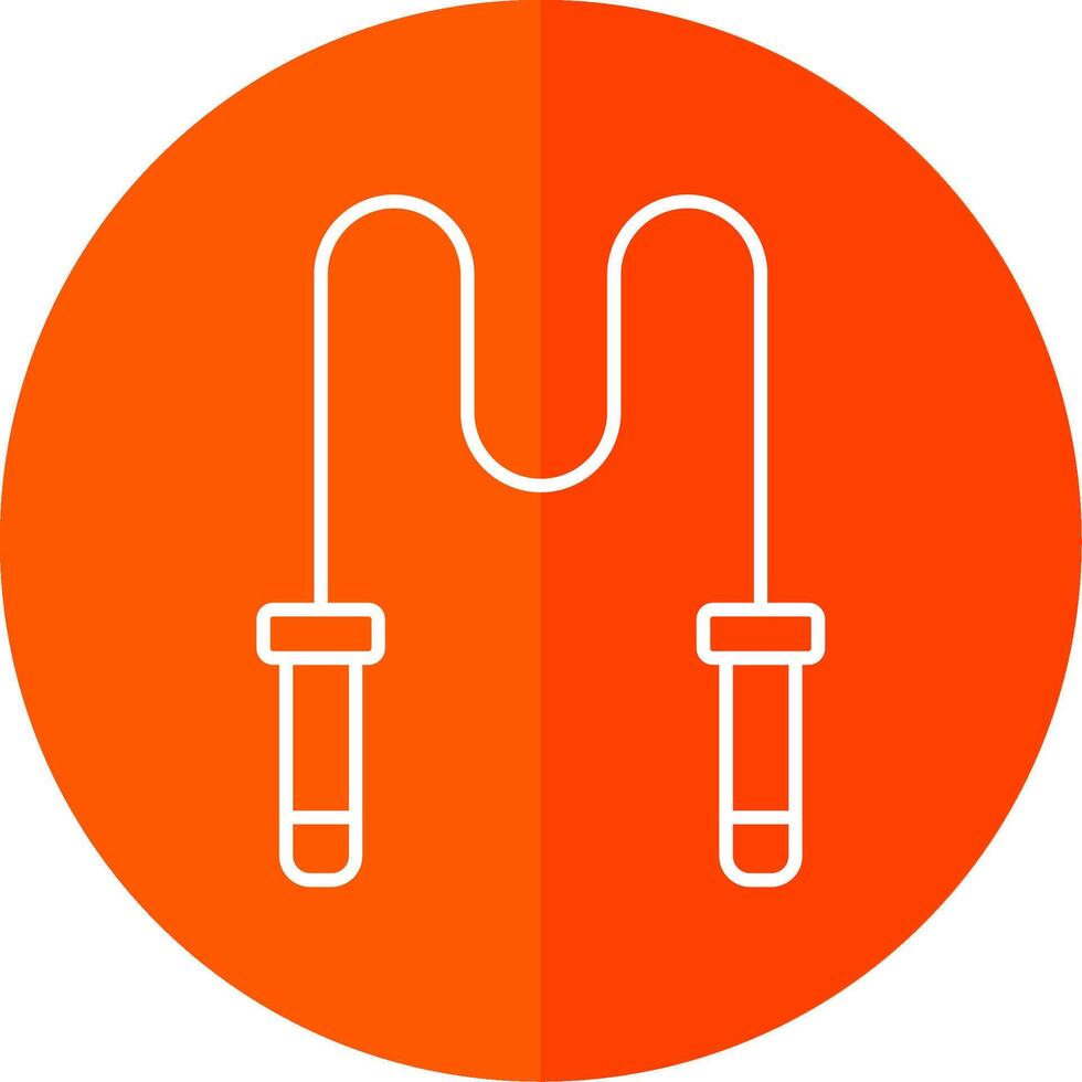 überspringen Seil Linie rot Kreis Symbol vektor