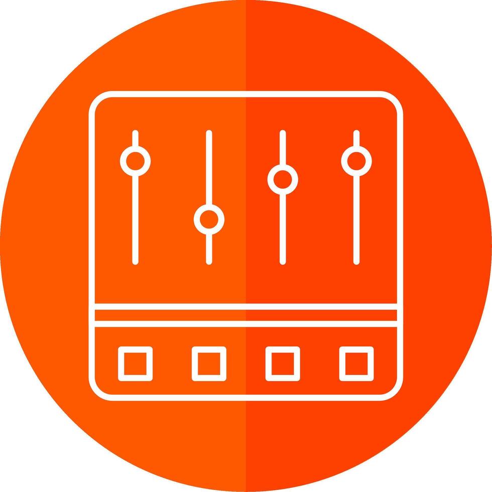 Steuerung Panel Linie rot Kreis Symbol vektor