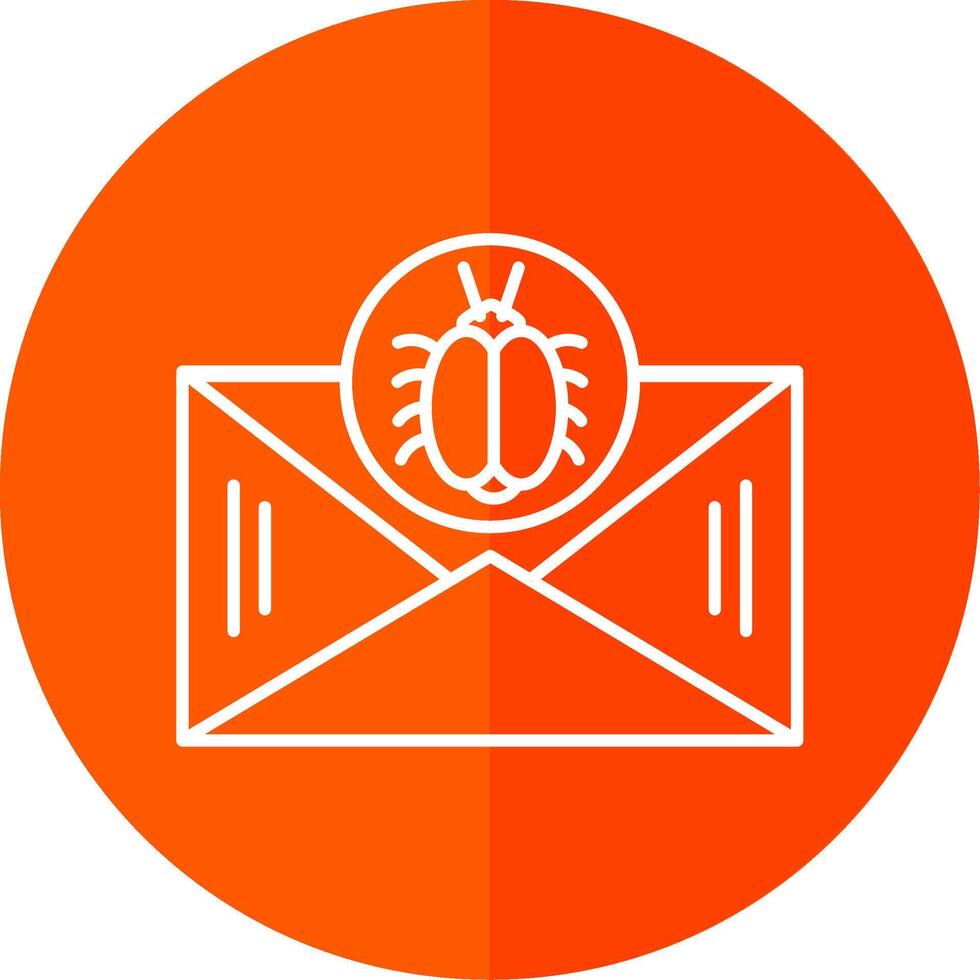 Email Virus Linie rot Kreis Symbol vektor