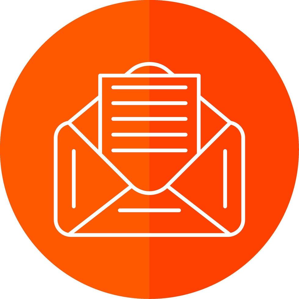 Email Linie rot Kreis Symbol vektor