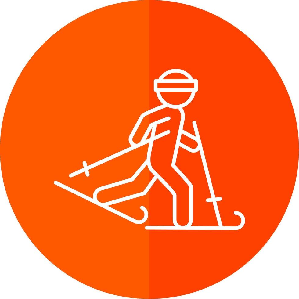 Ski Linie rot Kreis Symbol vektor